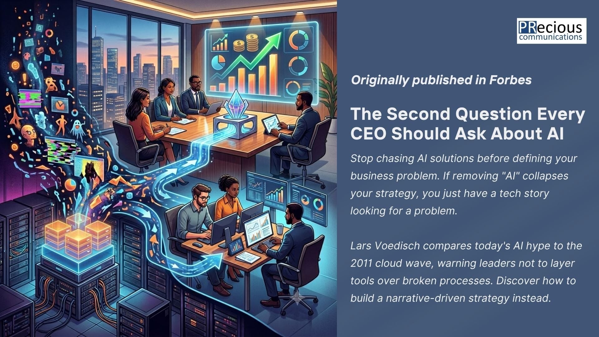 From hypervisors to hallucinations: Learn why successful AI transformation requires moving communications upstream. Apply this boardroom litmus test to your AI ROI.